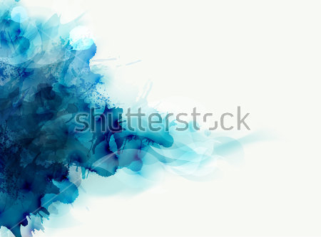 Картина Синий всплеск - сочетание оттенков синего и голубого цвета на белом фоне 