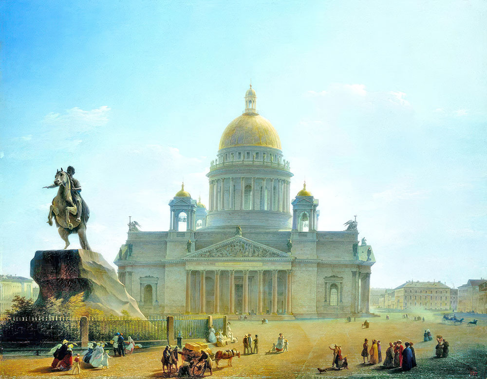 Постер Исаакиевский собор и памятник Петру I Воробьев Максим