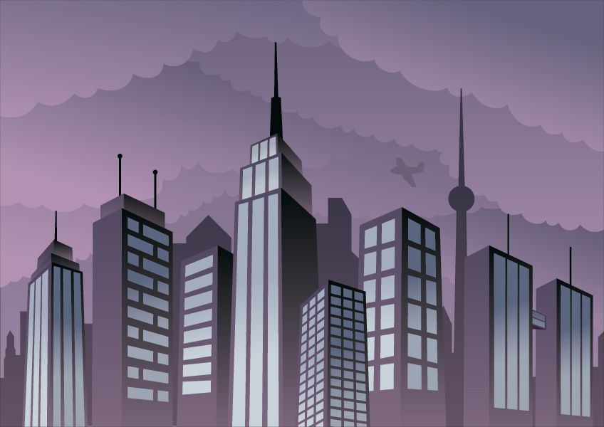 Постер Город из комиксов 