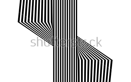 Иллюзия объема в черных и белых квадратов - клипарт в векторном виде
