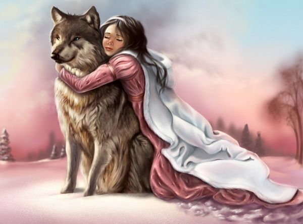 Постер Девочка и волк  