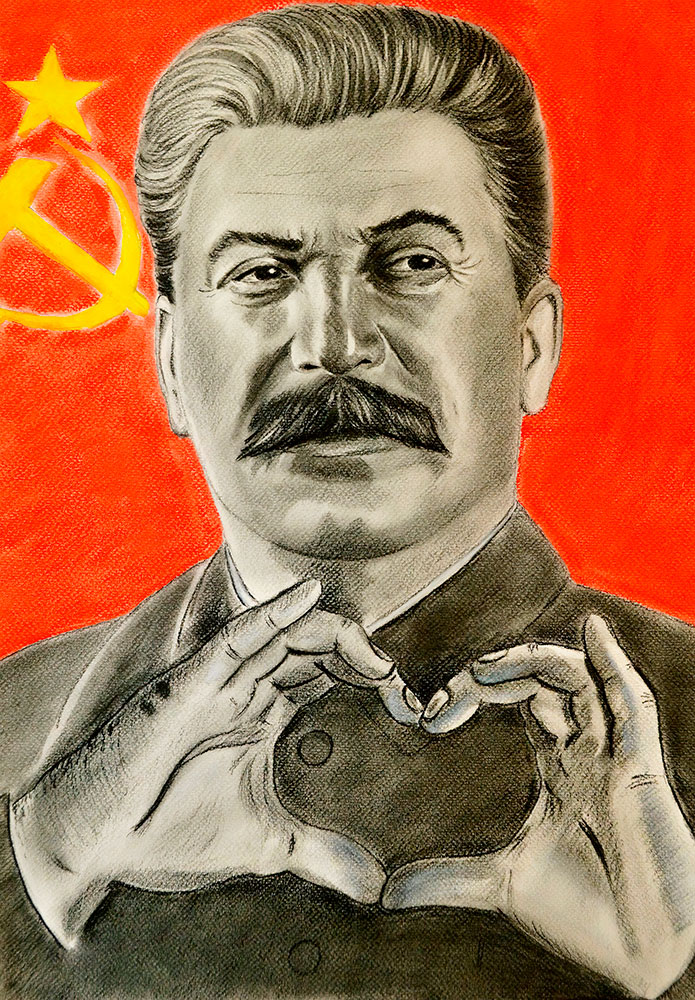 Портрет Сталина купить на стену от 290 руб. в галерее Дас Арт