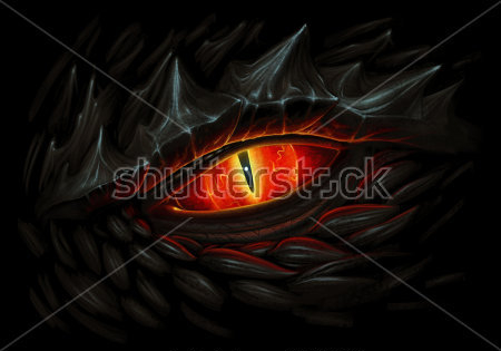 Картина Красный глаз чёрного дракона 