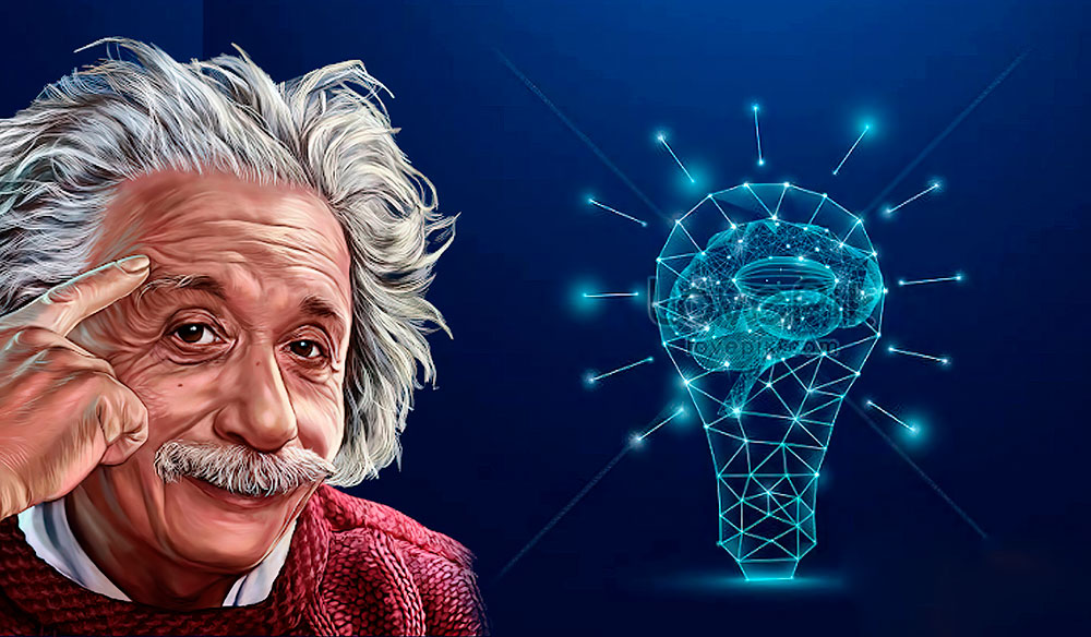 Купить плакат Эйнштейн и лампочка от 290 руб. в арт-галерее DasArt