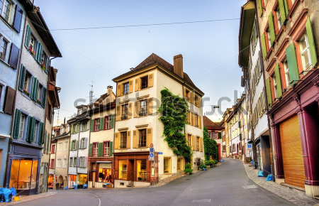 Картина Улицы в центре Старого города Базеля 