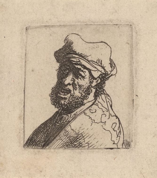 Постер Кричащий человек (1631) Рембрандт
