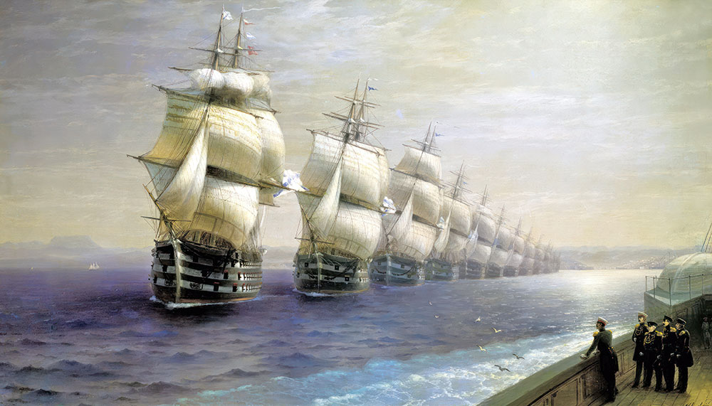 Постер Смотр Черноморского флота в 1849 году Айвазовский Иван