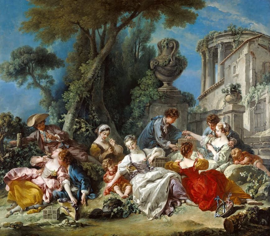Постер Ловцы птиц (1748) Буше Франсуа