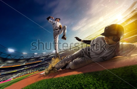 Постер Профессиональные игроки в бейсбол на Гранд-Арене 