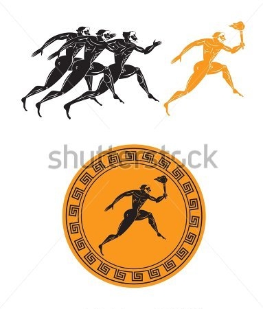 Картина маслом Символика первых Олимпийский игр в Греции 