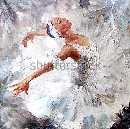 Постер Прекрасная балерина танцует 