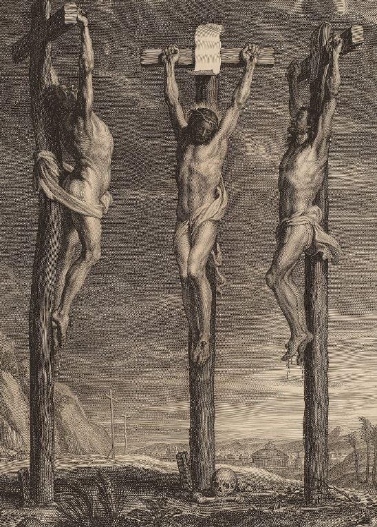 Постер Христос распят между двумя разбойниками (1640)  