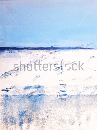 Картина Сочетание оттенков синего и голубого - вечные льды 
