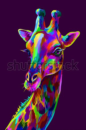 Жираф в стиле поп арт