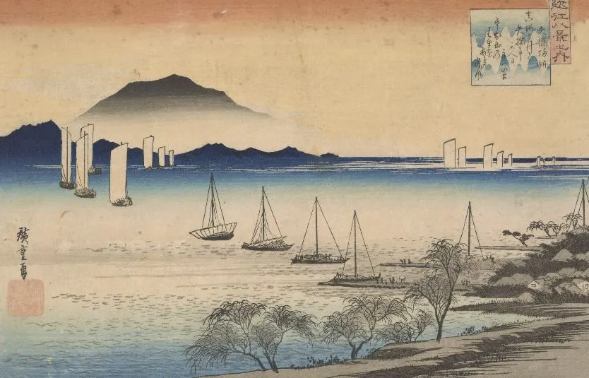 Картина Лодки возвращения на базу (1834) (Boats returning to