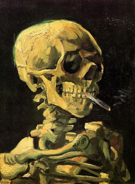 Постер Череп с горящей сигаретой (Skull with Burning Cigarette) Ван Гог Винсент