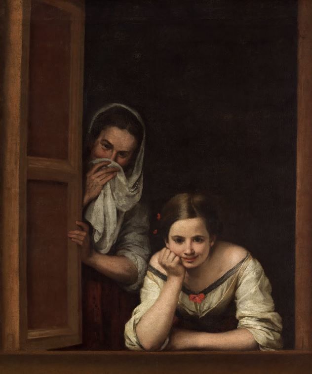 Картина Две женщины у окна (1655-1660) Мурильо Бартоломе Эстебан