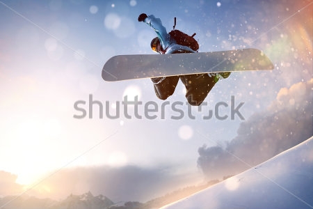 Картина Сноубордист в полёте 