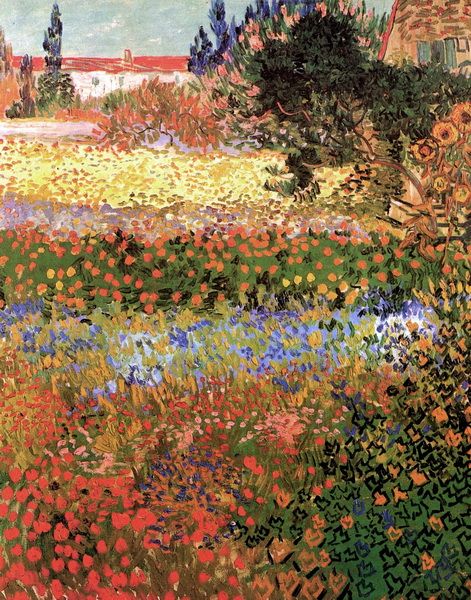 Постер Цветущий сад (Flowering Garden) Ван Гог Винсент