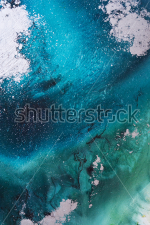 Картина Океан с айсбергами - красивое сочетание оттенков синего и зелёного цвета 