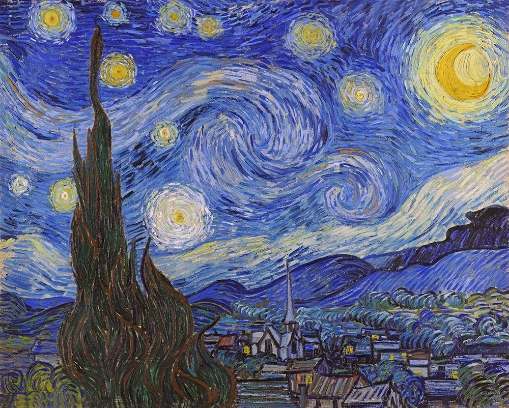 Постер Звездная ночь Ван Гог Винсент