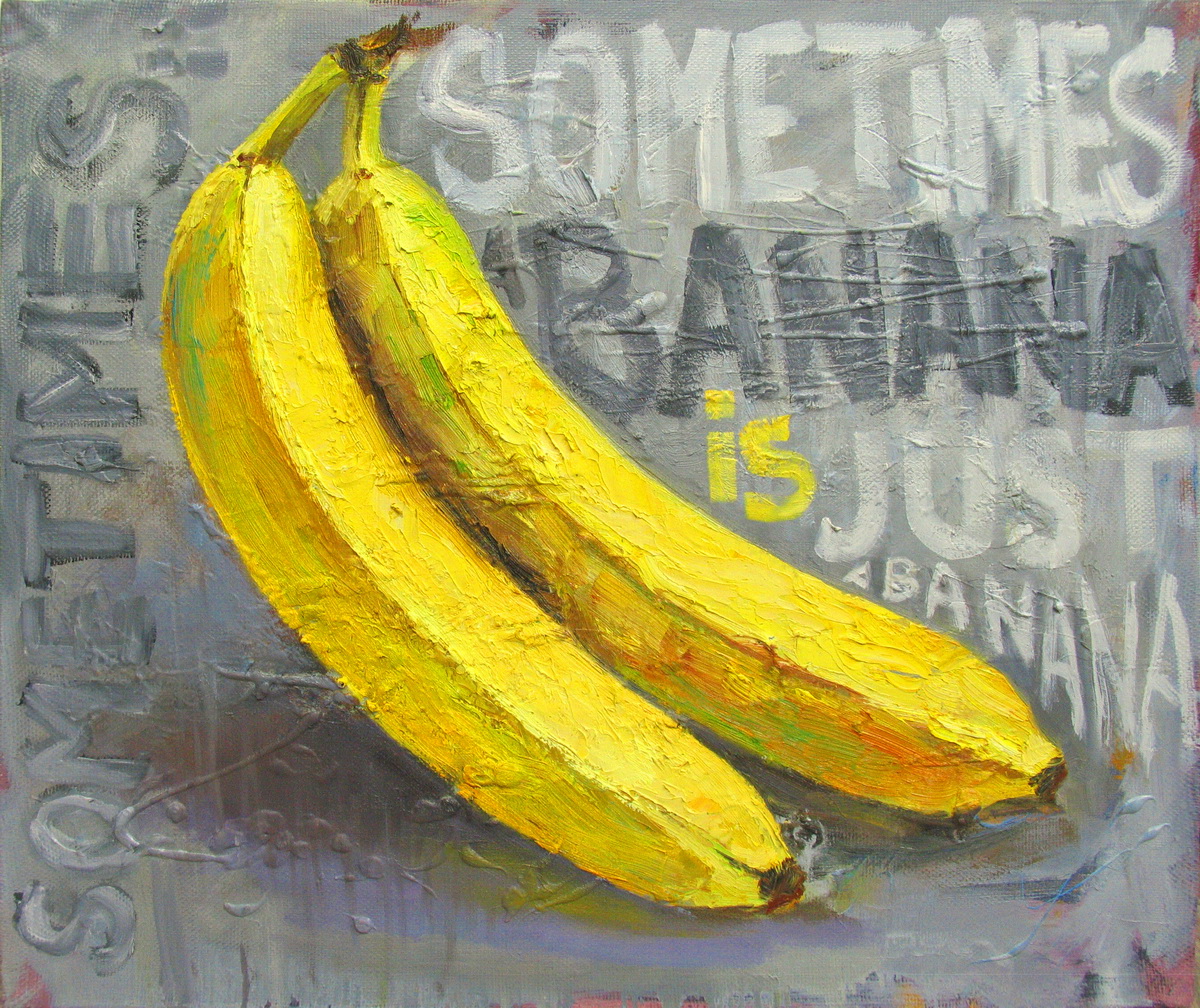 Картина бананы живопись