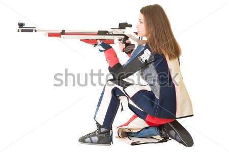 Картина Девушка с пневматической винтовкой 