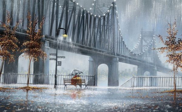 Картина Мост под дождем Ровланд Джеф